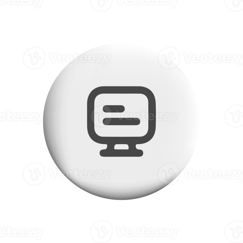 computer icon desktop symbol on circle button png