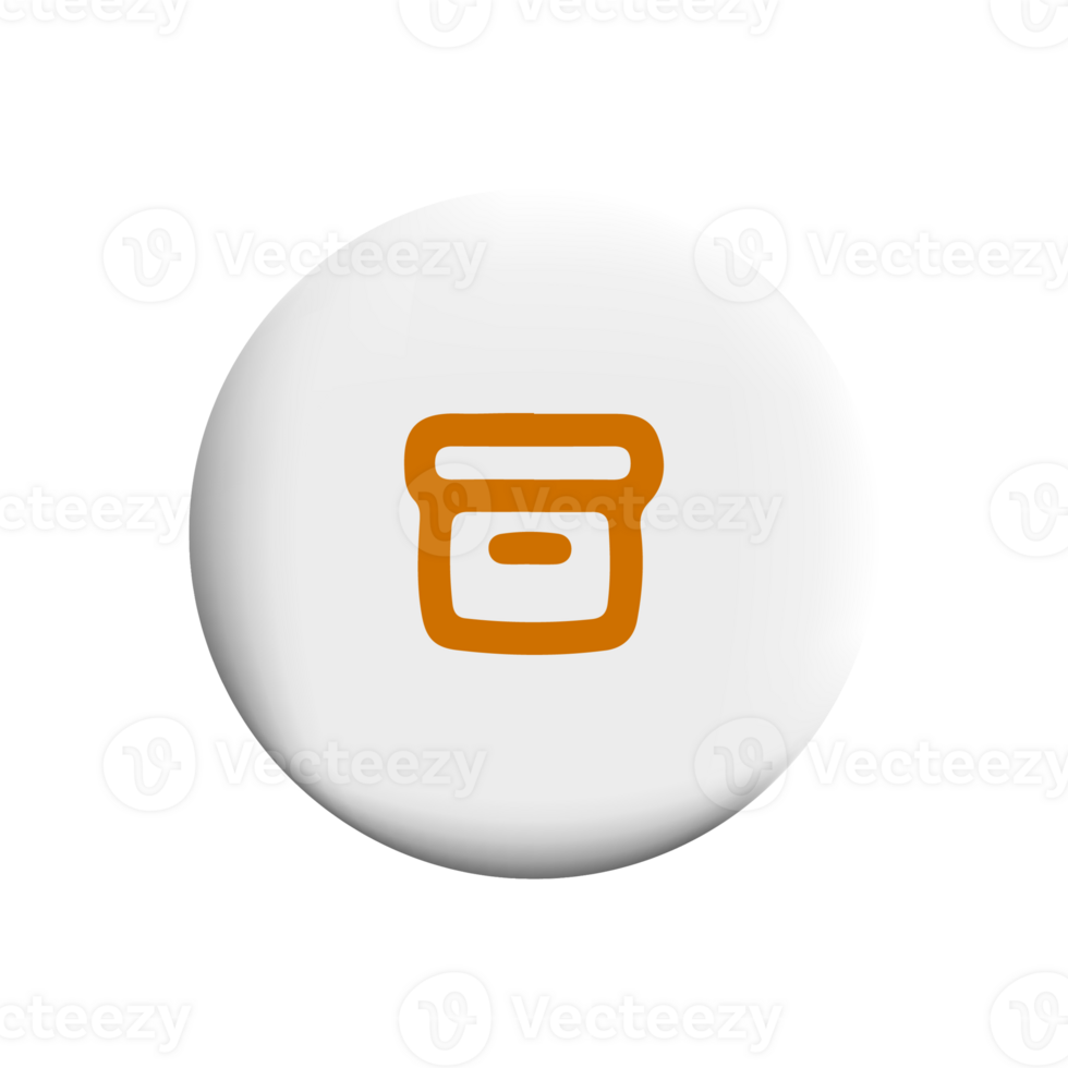 Box icon orange on circle icon png