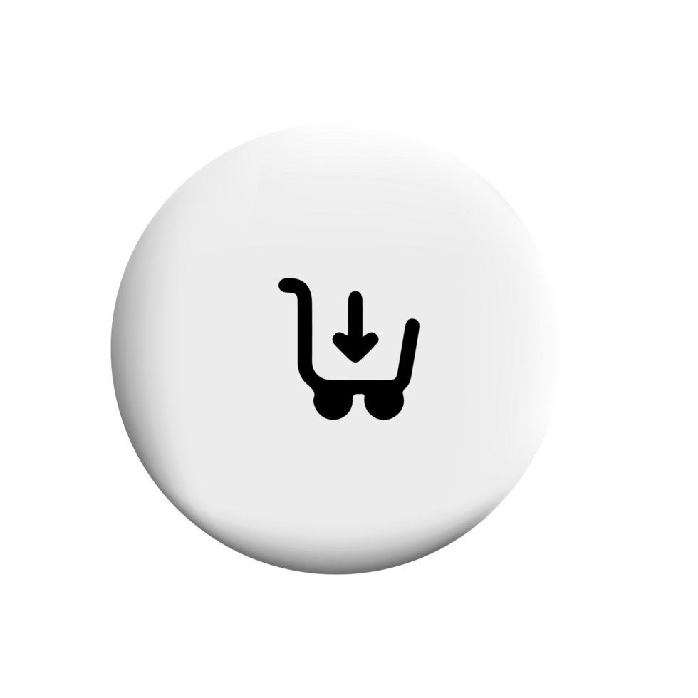 Shop chart icon on white square with shadow png