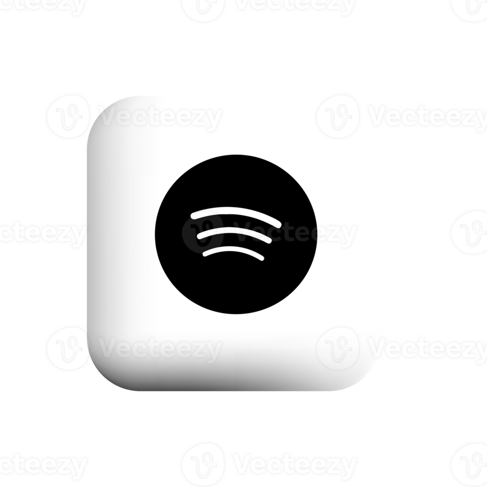 spotify icon on white square button png