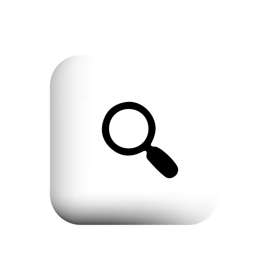 Search icon on a white button png