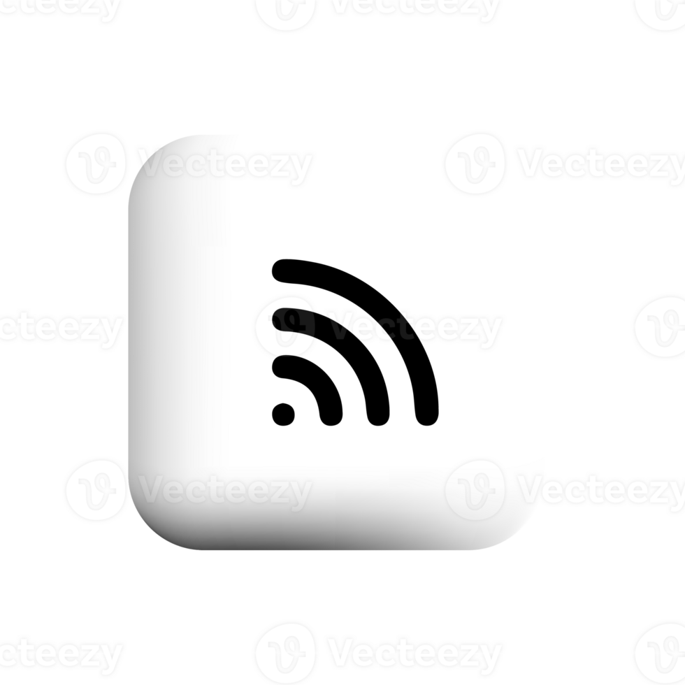 Wifi icon on a white square png