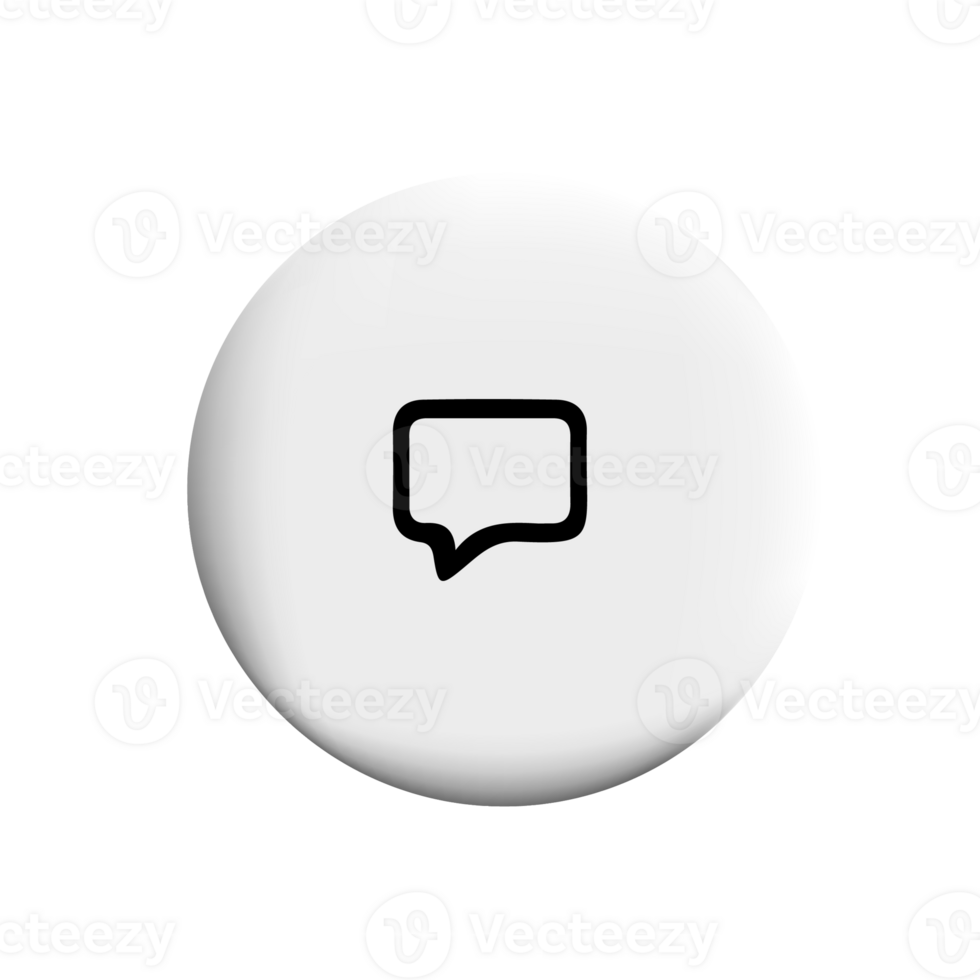 Speech bubble icon on white circle png