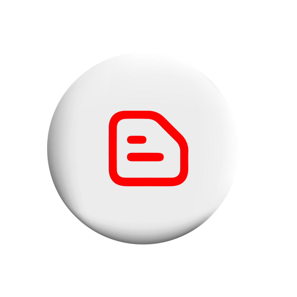 Document icon red on a white button png