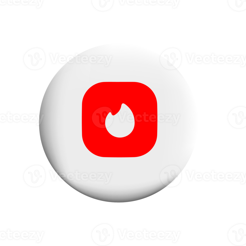 Flame icon on circle button png