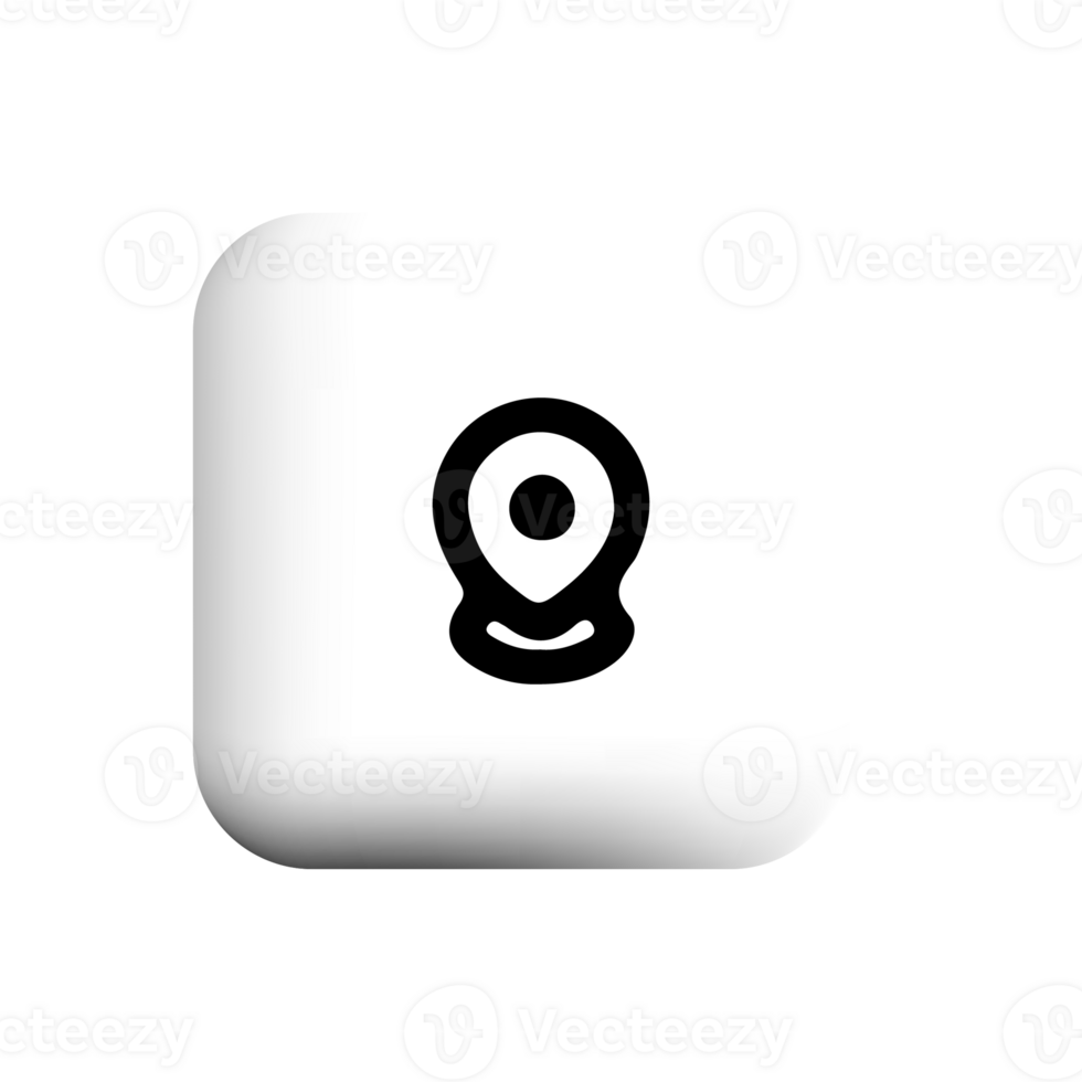 Location icon on white square png