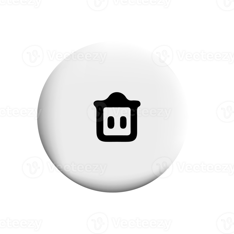 Trash can icon with shadow png