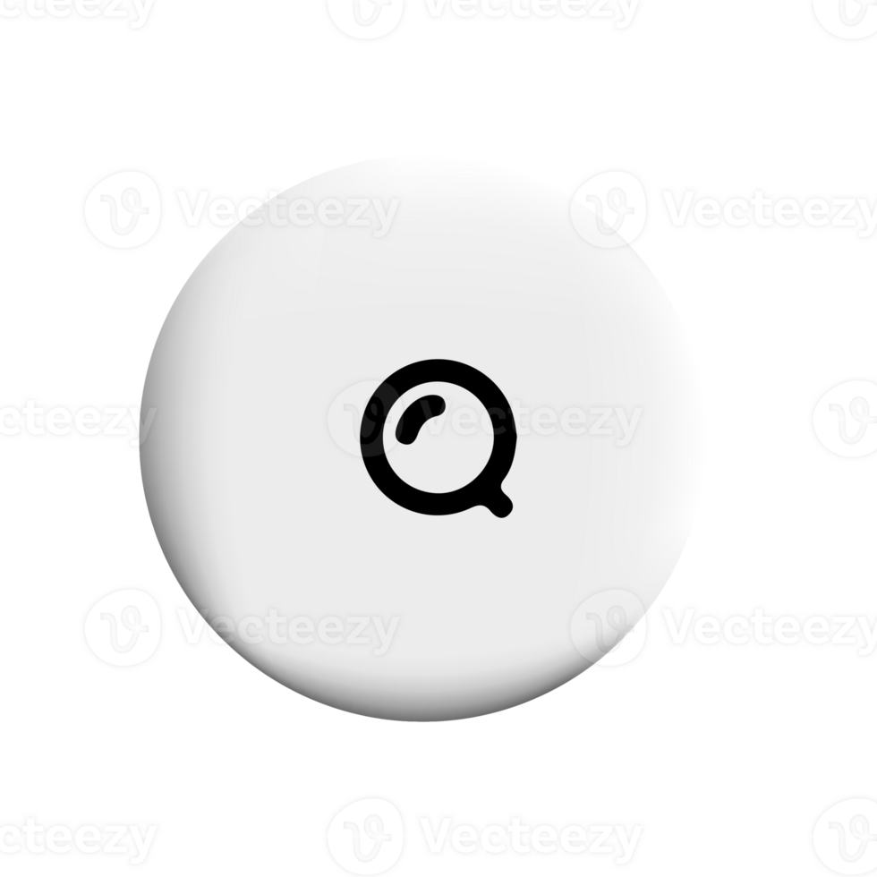 Magnifying glass icon on circle png