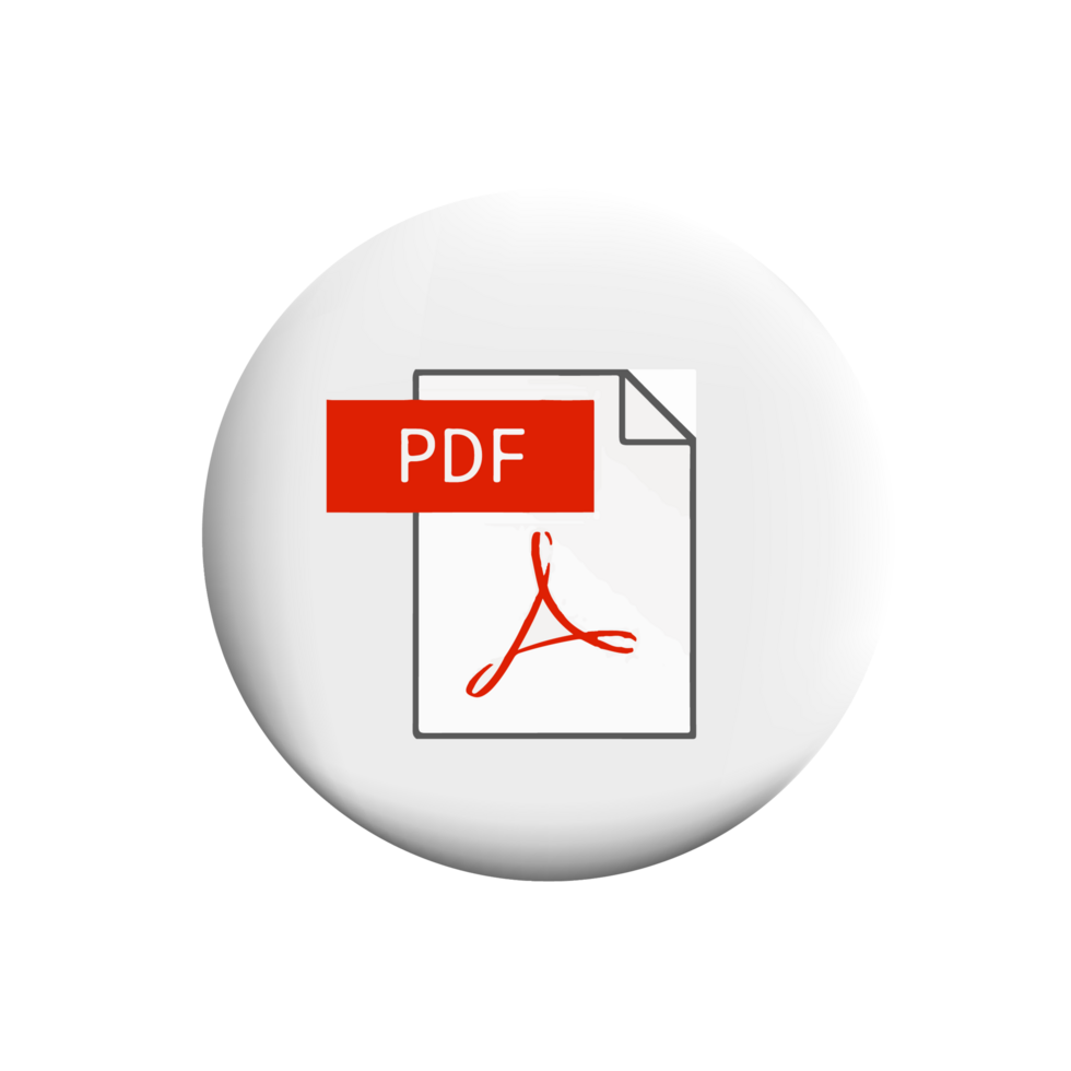 PDF icon on white square shape png