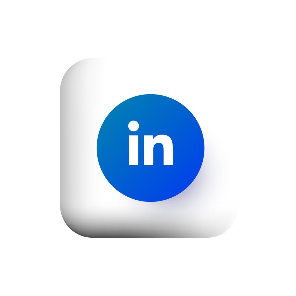 linkedin icon on white square shape png
