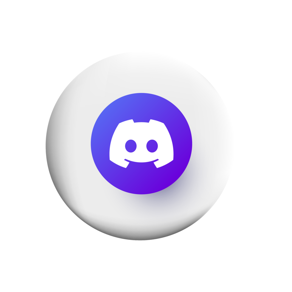 Discord logo icon on white square shape png