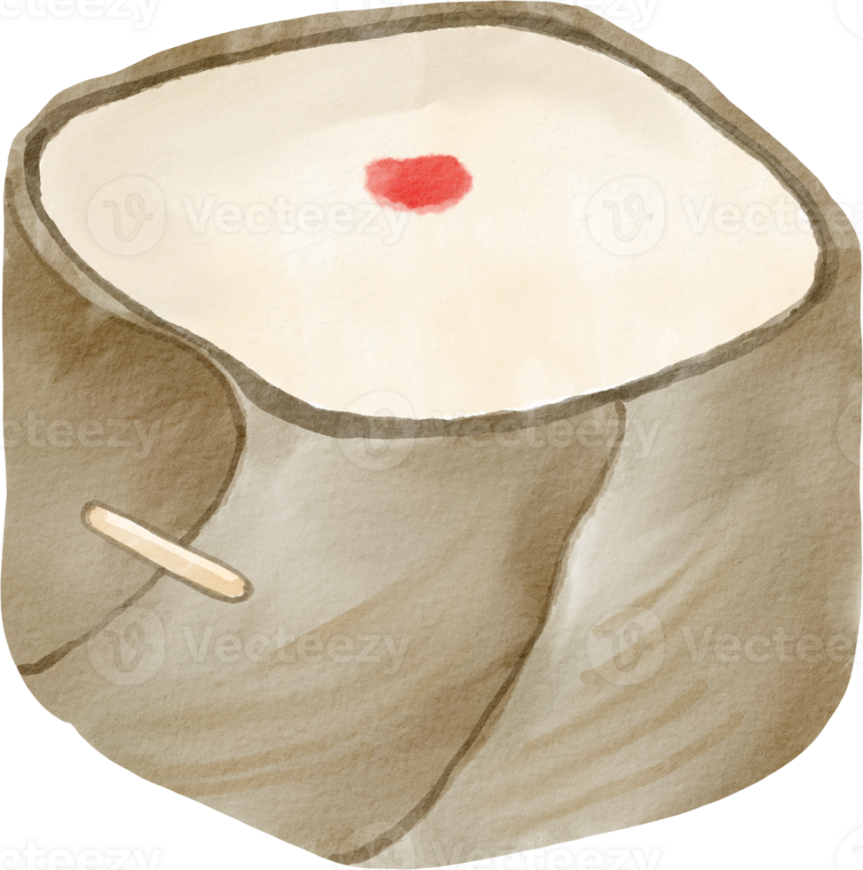 A drawing of a coconut with a red heart on it png