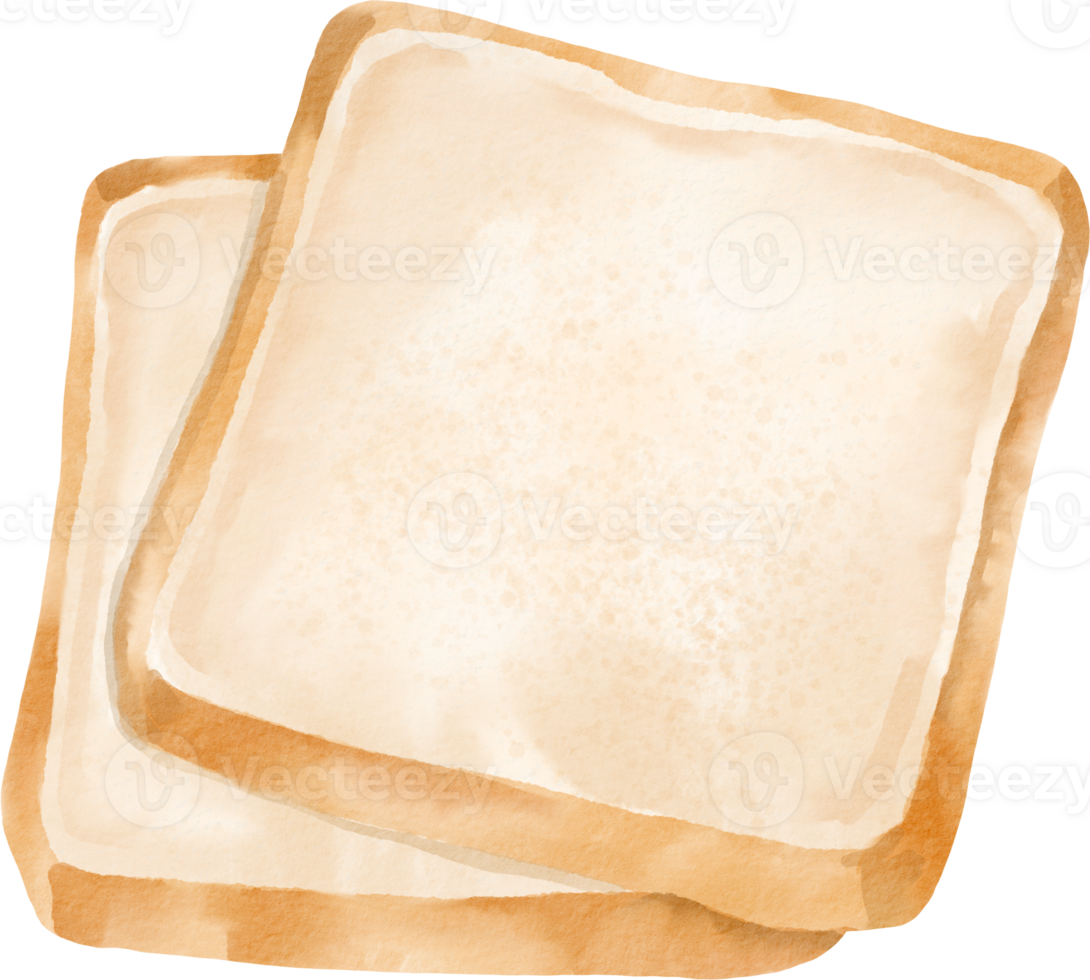 Two slices of toast on a black background png