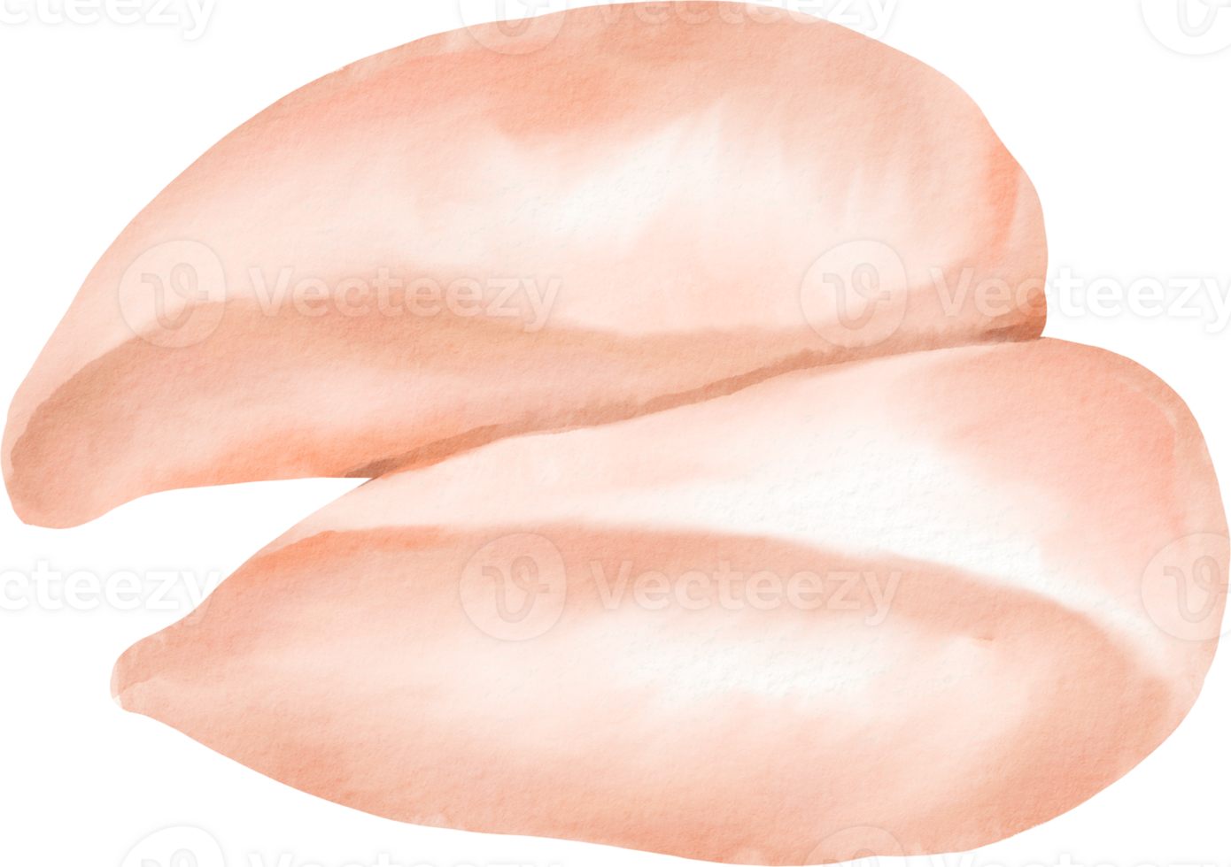 Two pieces of chicken breast on a black background png