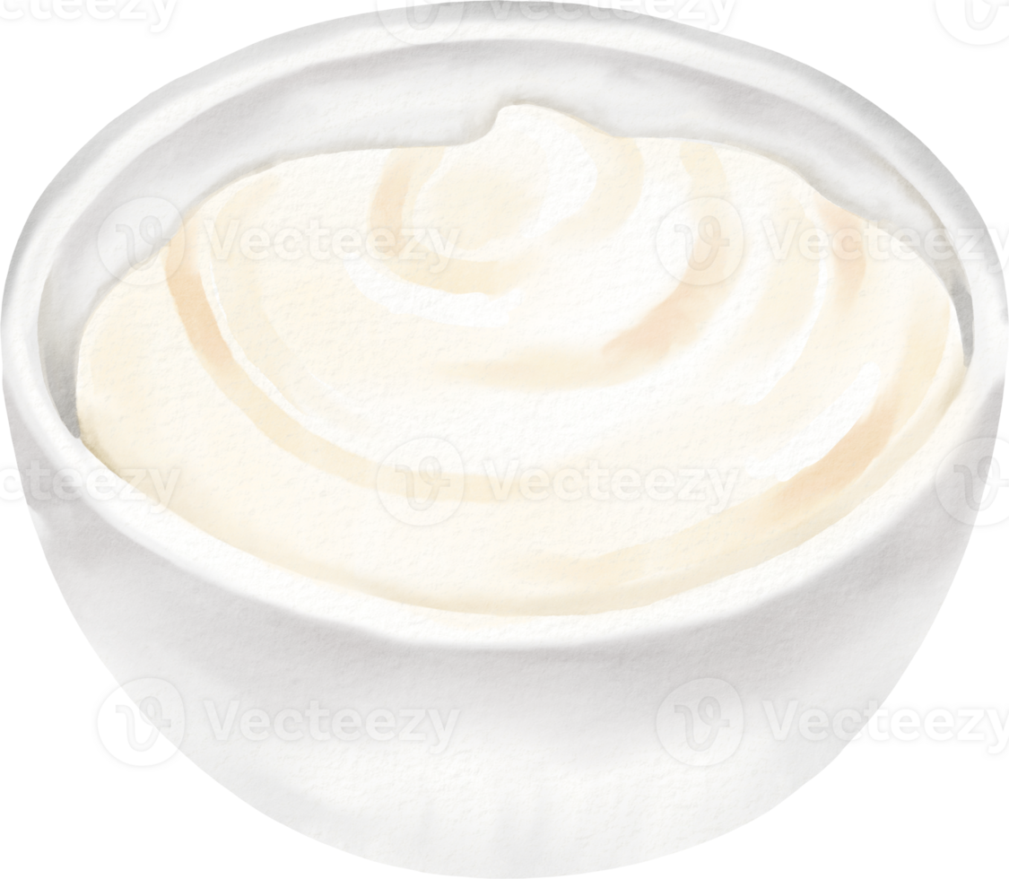 A bowl of whipped cream on a black background png