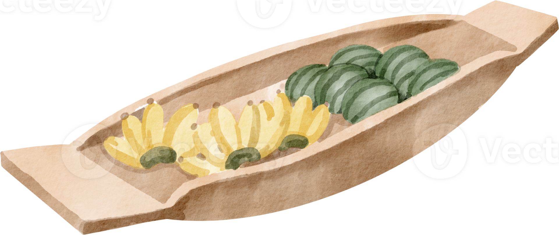 A wooden bowl with a bunch of yellow squash png