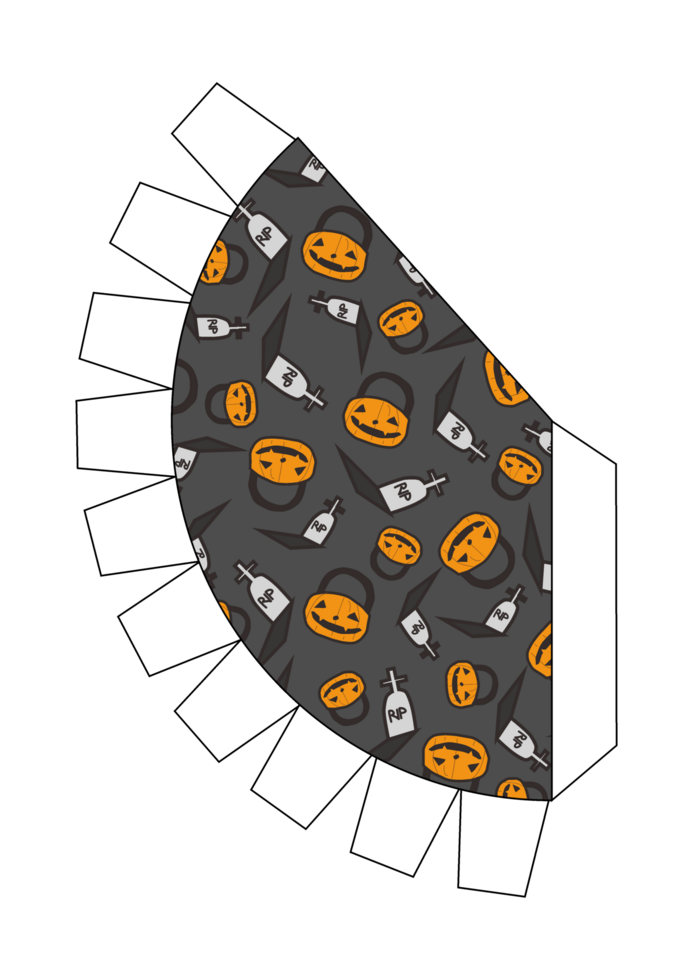 Witchy Halloween Hat with a Halloween Candy Baskets and Graveyards Theme png