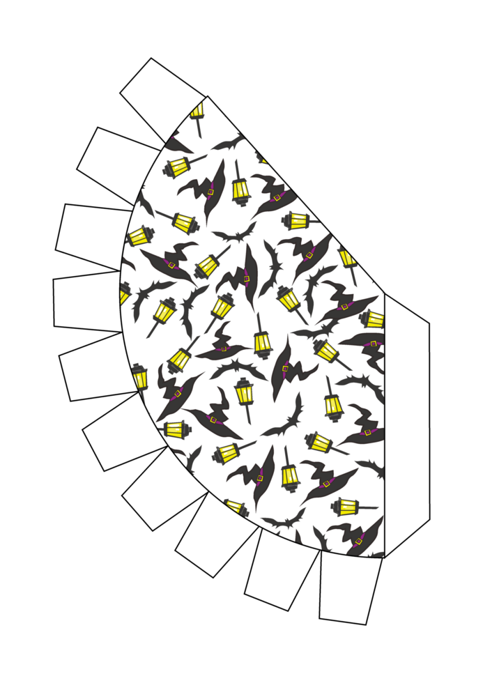 Mystical Witch Hat Design with Halloween Witch Hat and Lantern Pattern png