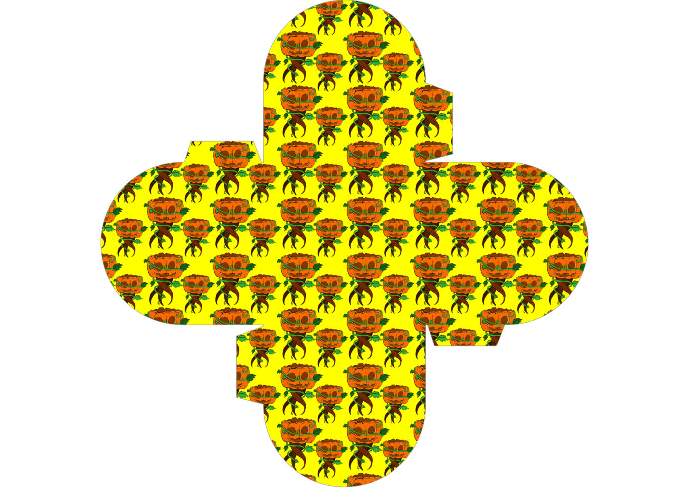Whimsical Halloween Monster Pattern Box png