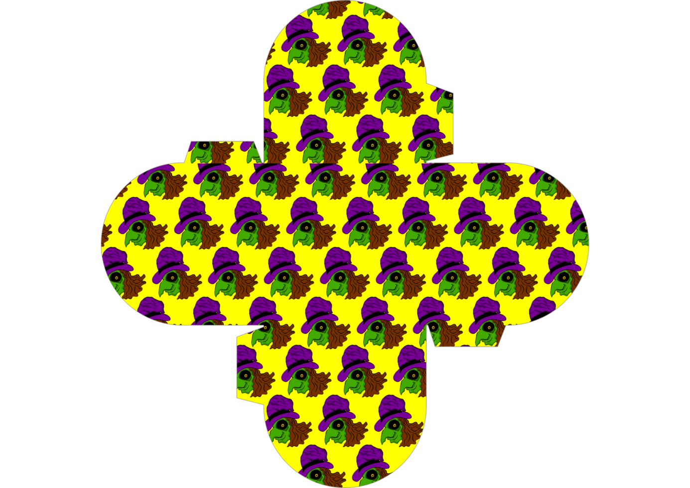Adorable Halloween Monster Pattern Gift Box png