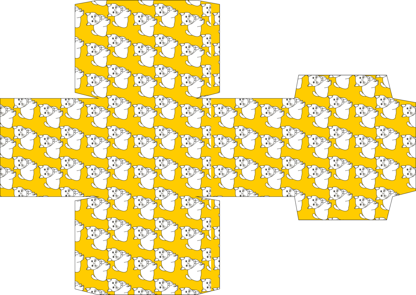 Cute and Cuddly Kitten Print Gift Box png