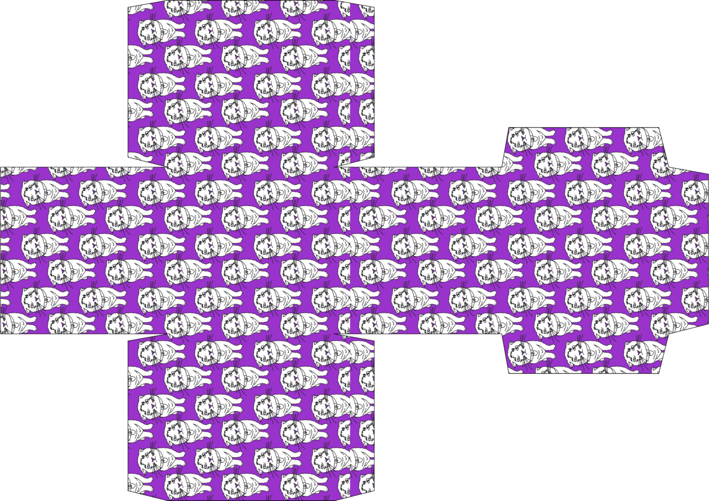 Stylish Feline-Themed Gift Box png