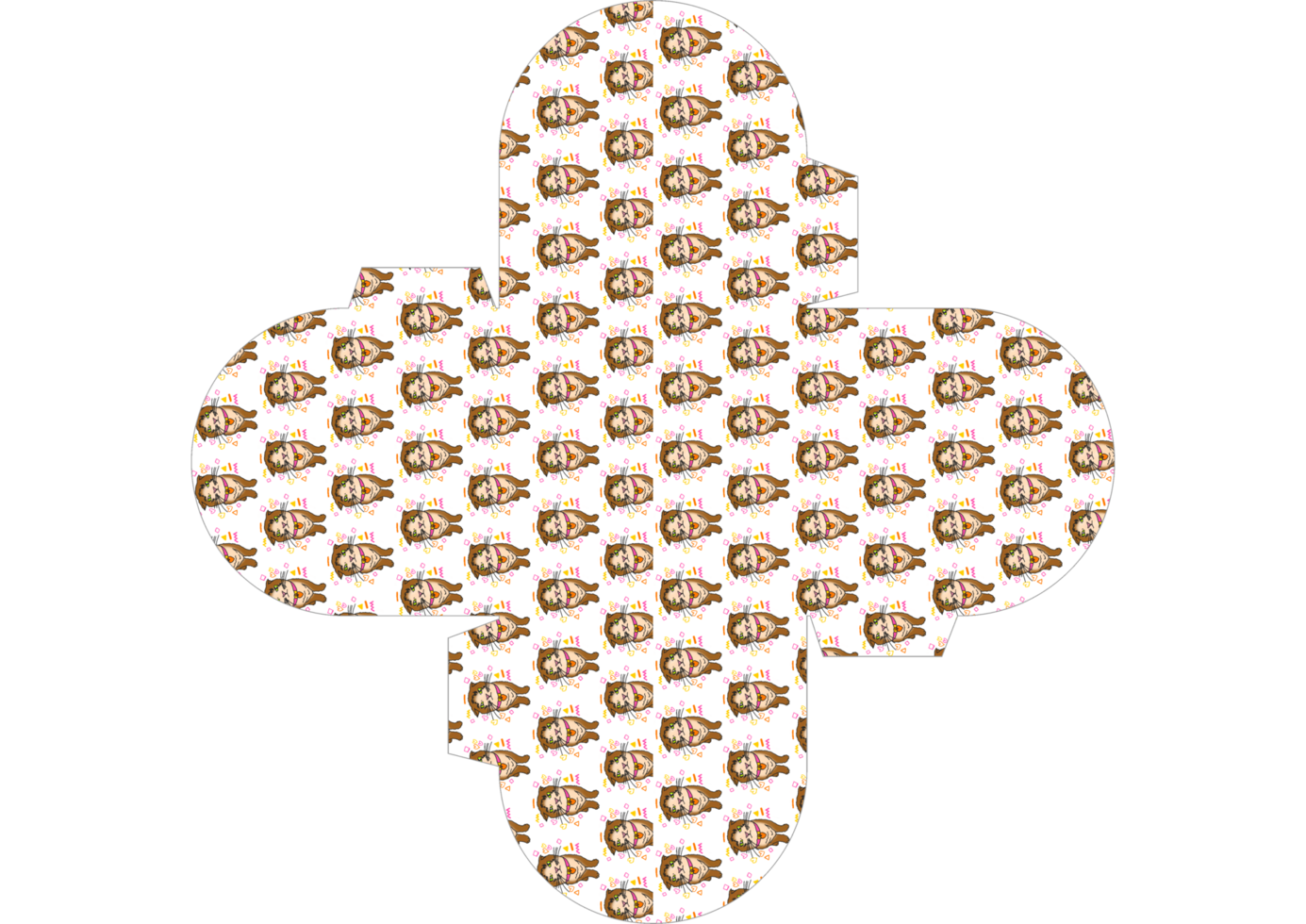 Delightful Kitten Print Gift Box png