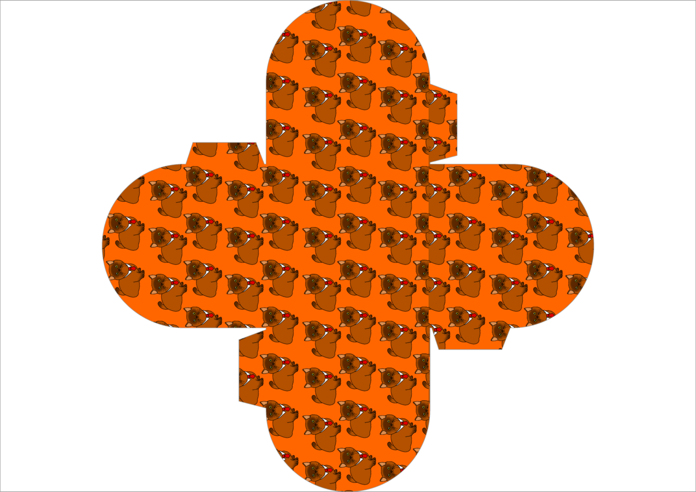Feline Fantasy Gift Box Pattern png