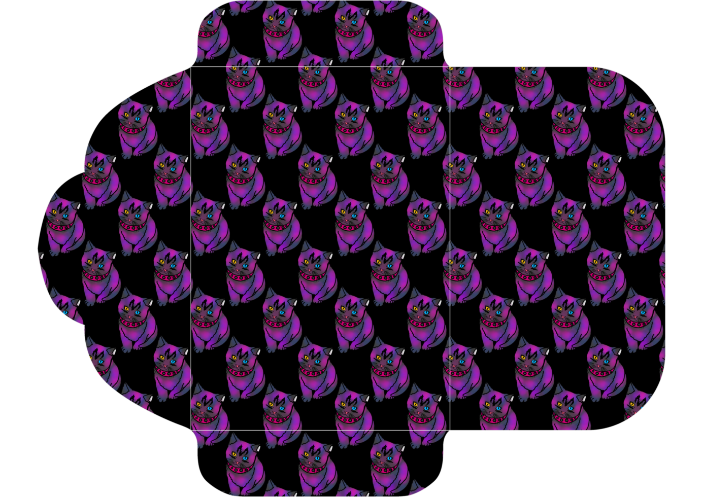 Soft and Playful Cat Pattern Envelope for Any Occasion png