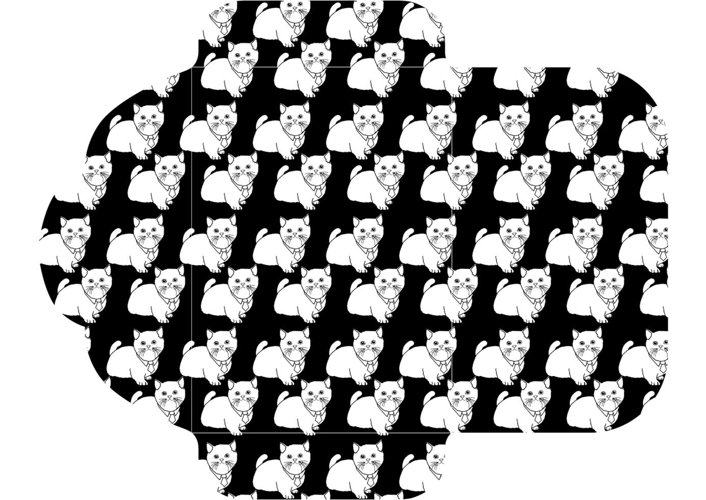 Cozy Cat Patterned Envelope for Letters and Gifts png