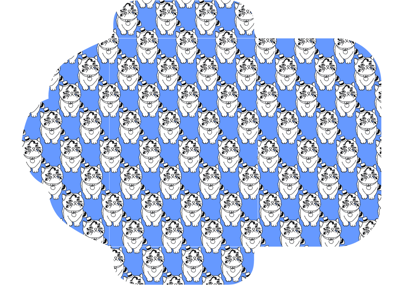 Playful Kitten Pattern Envelope Design png