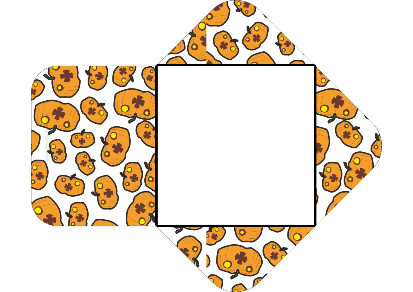 Custom Craft Envelope with Halloween-Inspired Prints png