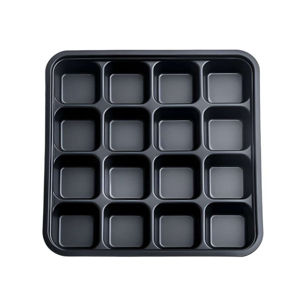 Tray with Square Molds Isolated on Transparent Background png