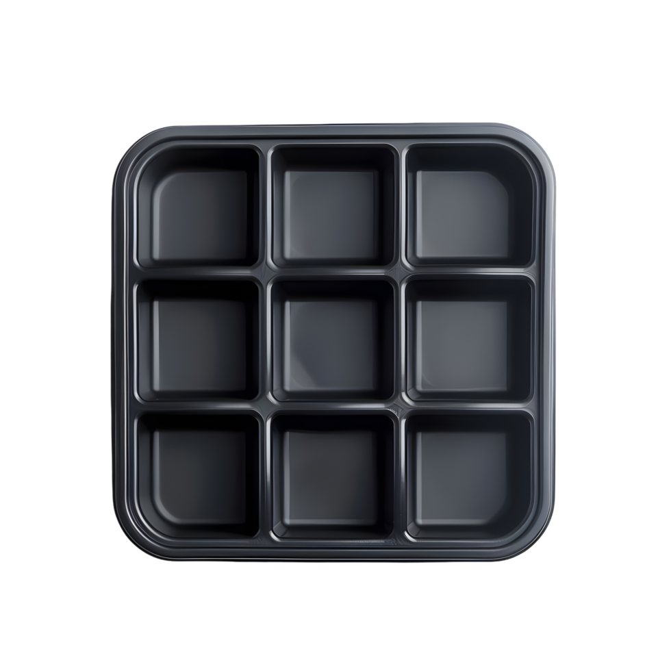 Silicone Ice Tray with Square Molds Isolated on Transparent Background png