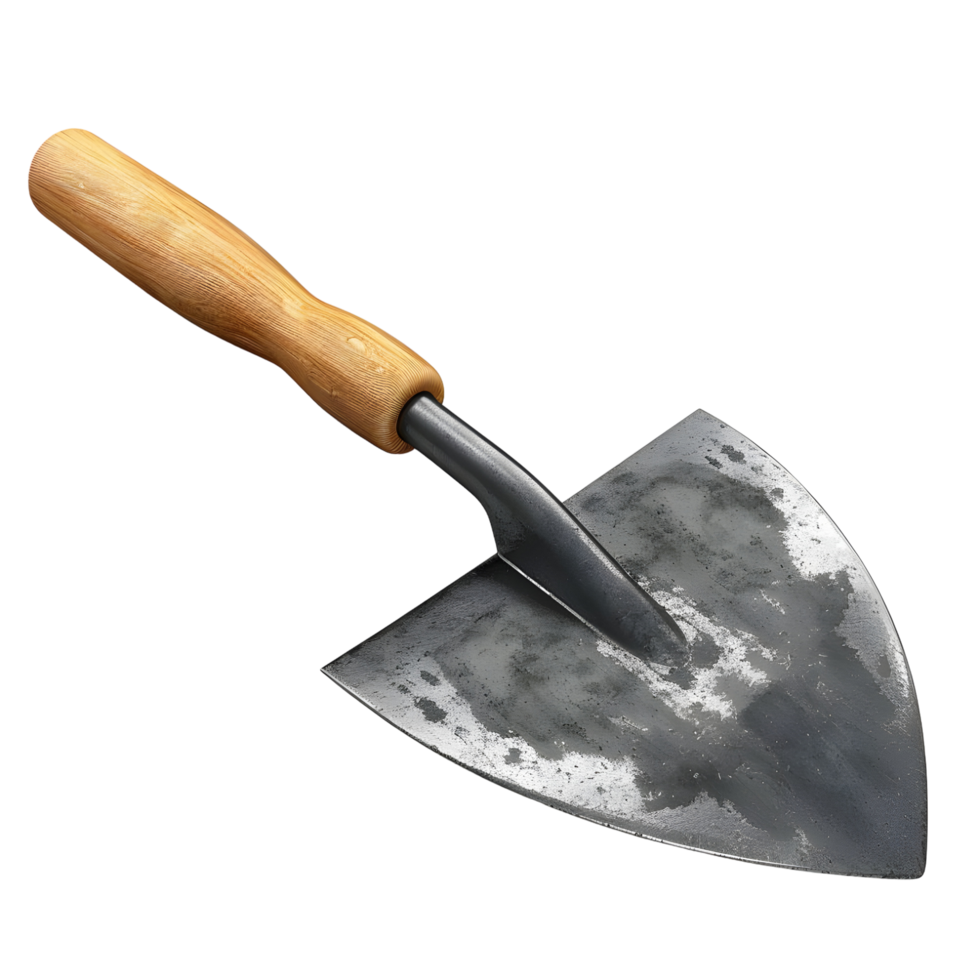 Gardening Trowel with Wooden Handle Isolated on Transparent Background png