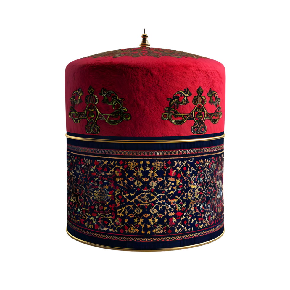 Colorful Cylindrical Container with Pattern Isolated on Transparent Background png