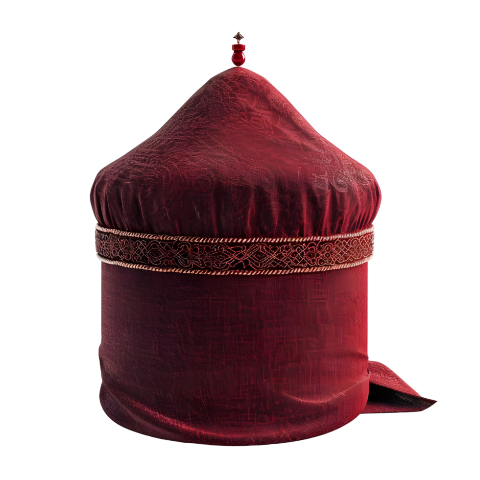 Red Cylindrical Container Side View Isolated on Transparent Background png