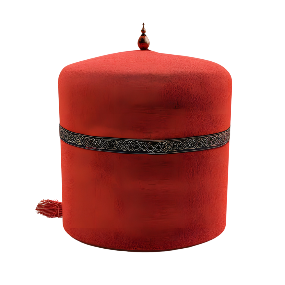 Red Cylindrical Container with Lid Isolated on Transparent Background png