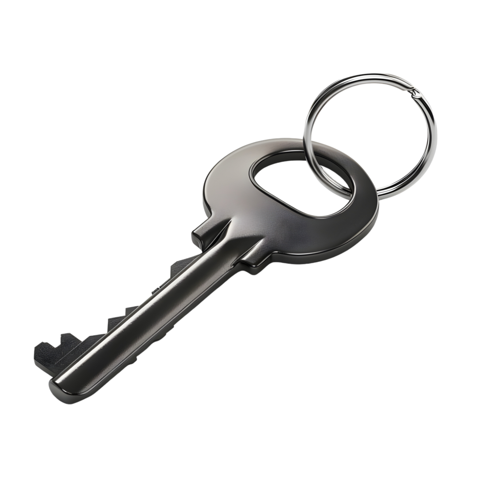 keychain with key on transparent background png