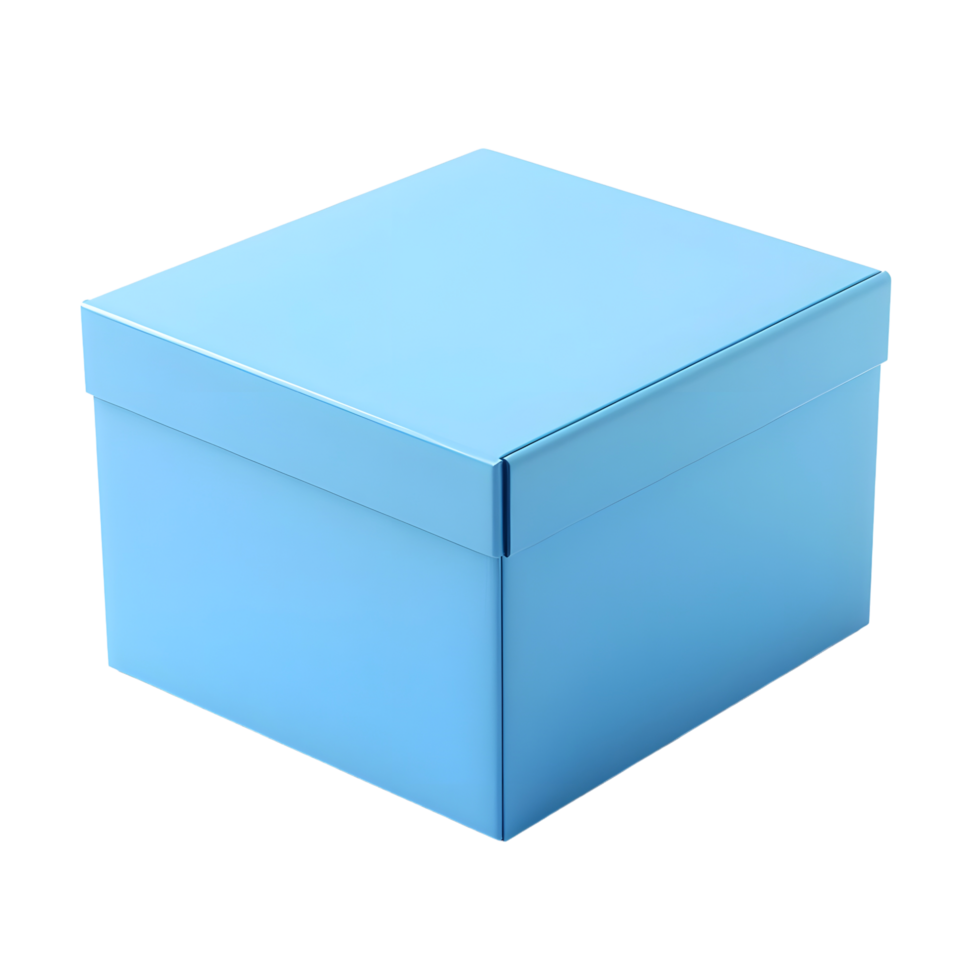 Simple Blue Box Isolated on Transparent Background png