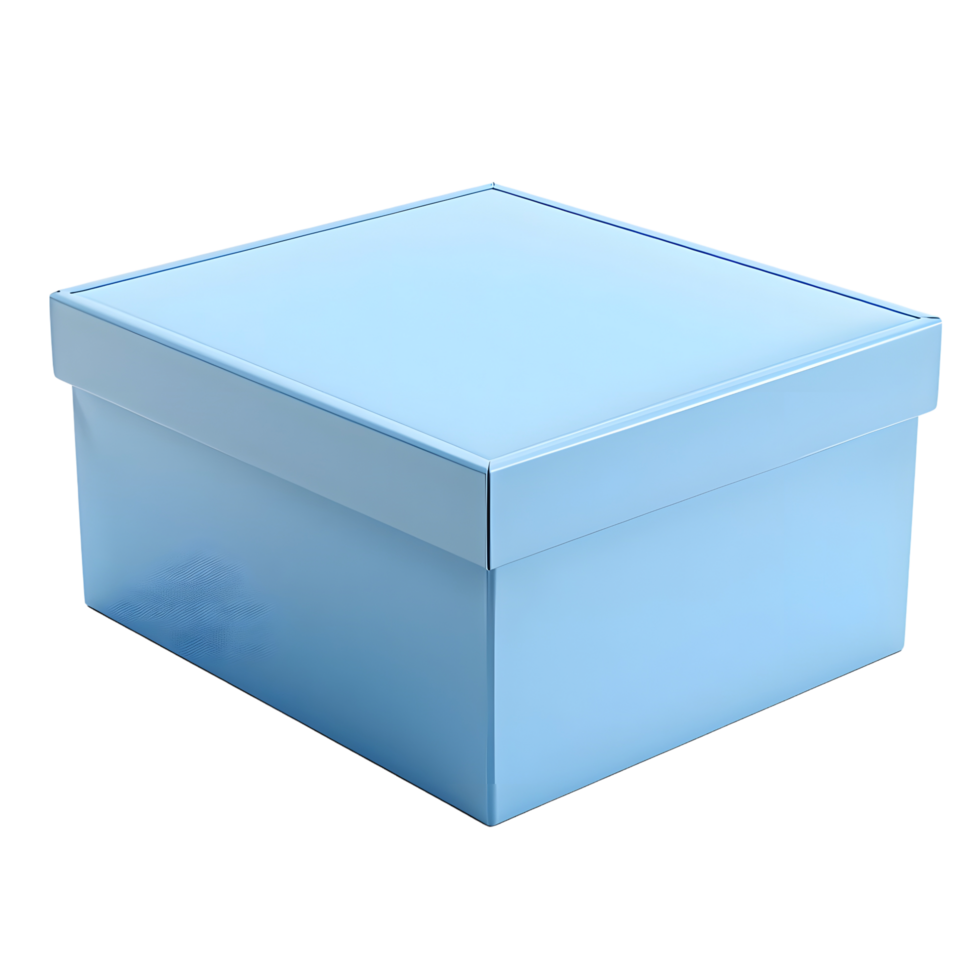 Minimalistic Blue Box Isolated on Transparent Background png