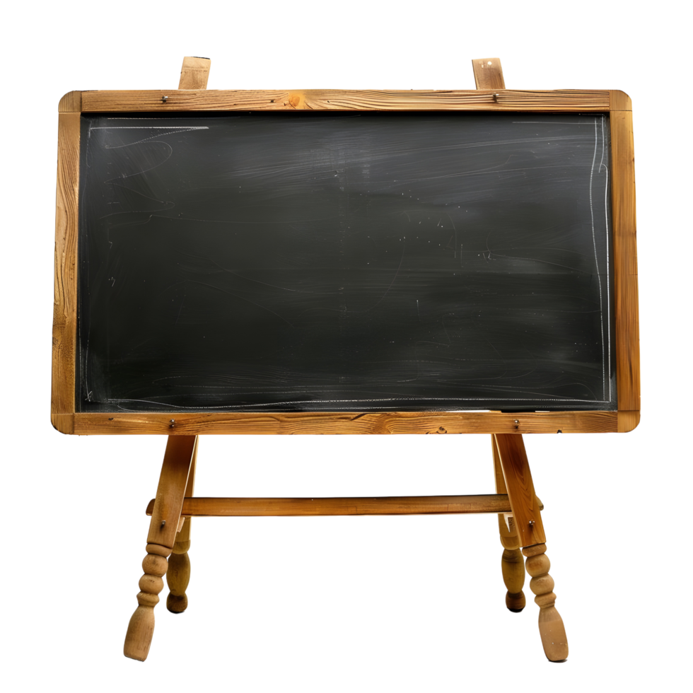 Blank wooden blackboard isolated on transparent background png