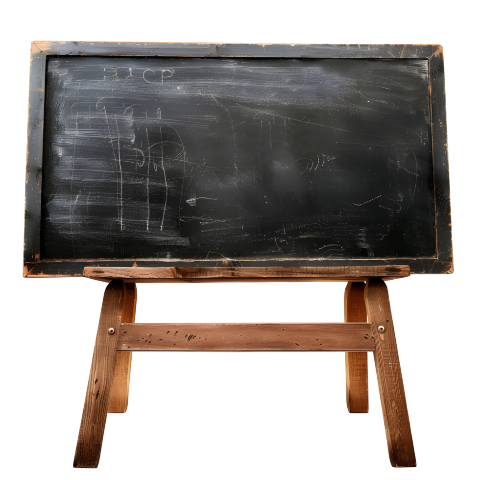 Blank school blackboard isolated on transparent background png