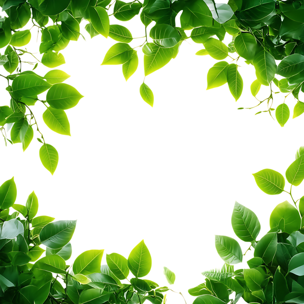 Green Leaves Background Against Transparent Background for Nature-Inspired Designs, Eco-Friendly Projects, or Botanical Themed Creations png