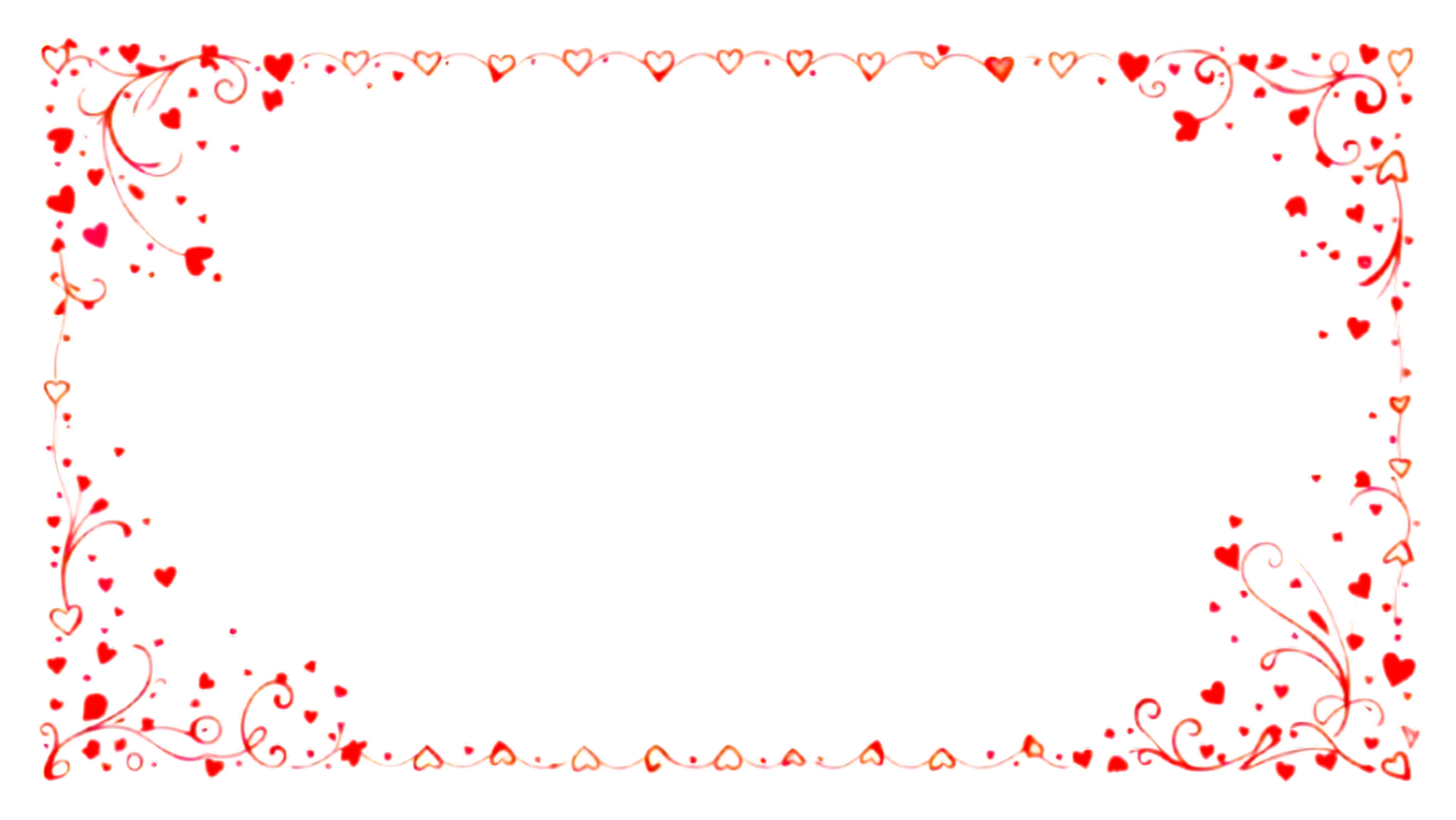 Romantic Valentine's Frame isolated on transparent background png
