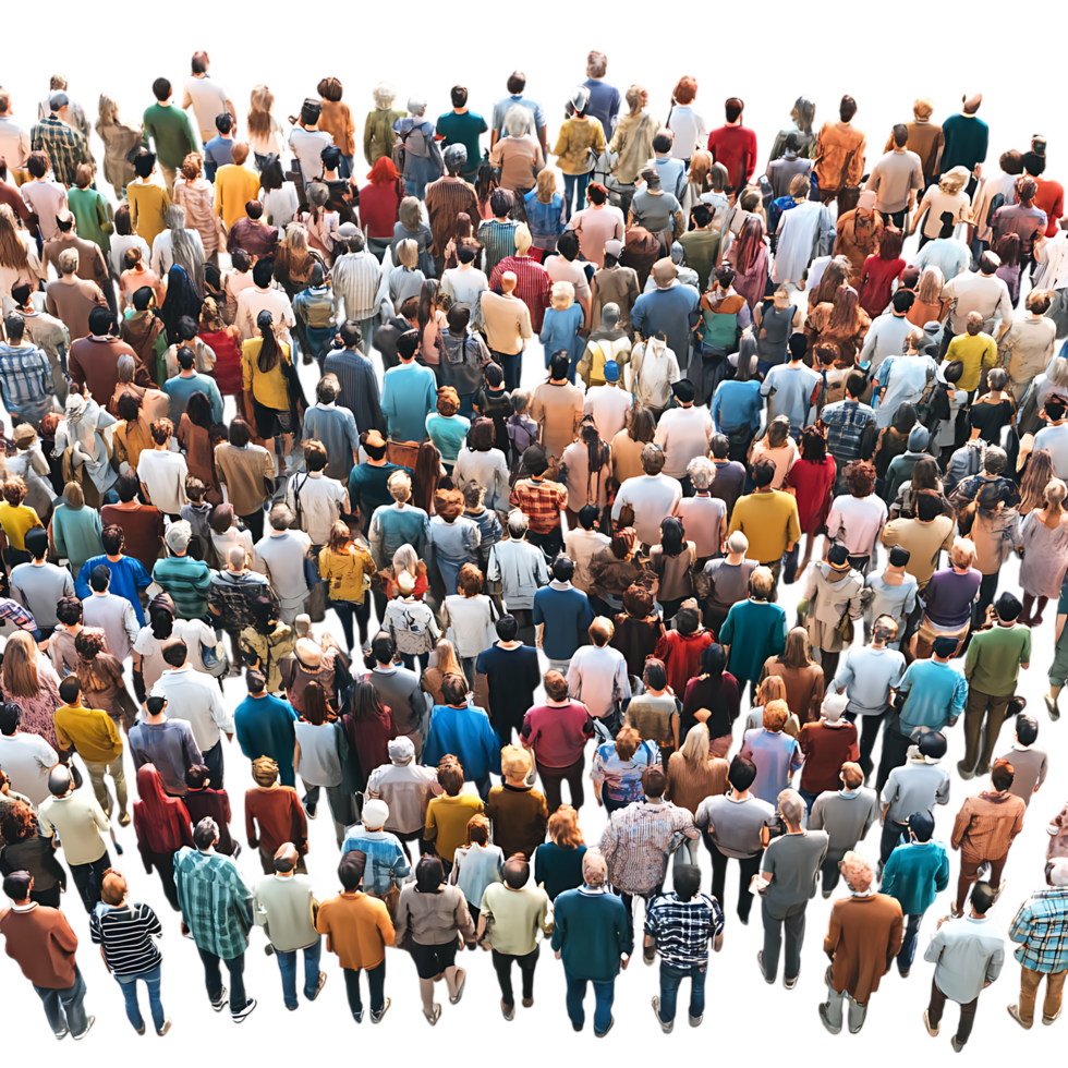 Friends of All Ages over Transparent Background for Social Campaigns, Community Projects, or Friendship-Themed Branding png