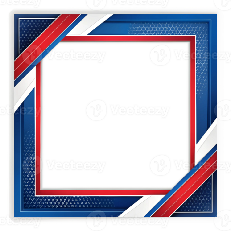 Elegant Dark Blue Frame with Striking Red and White Accents Great for Framing Your Favorite Images While Enhancing the Visual Appeal of Any Space png