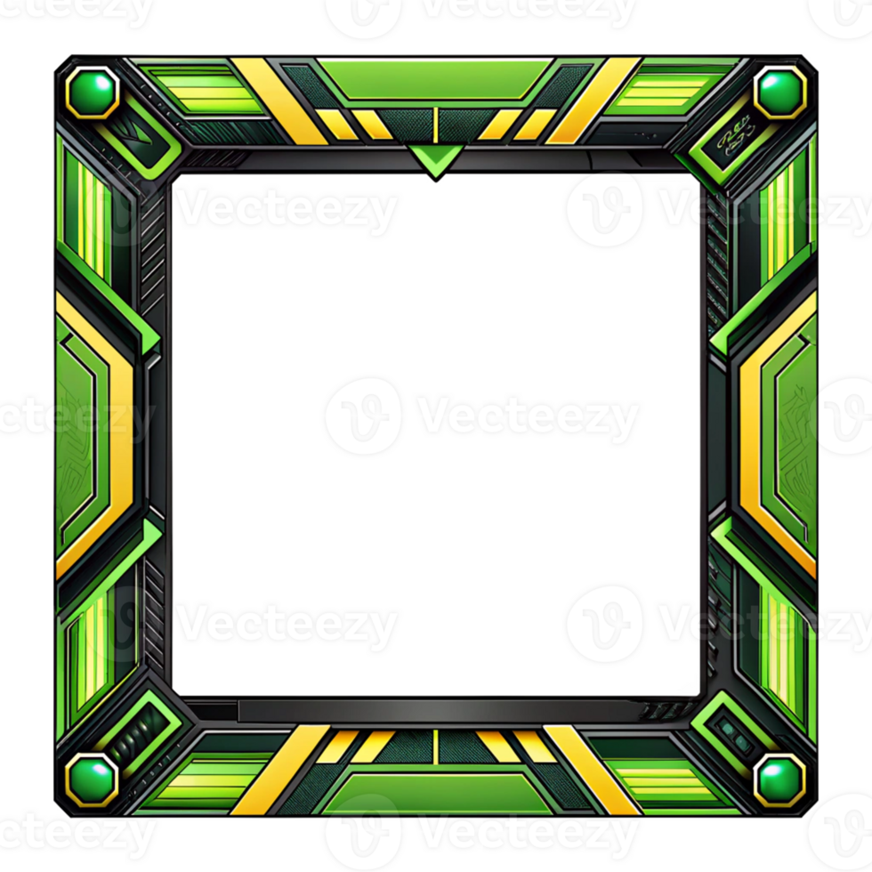 Stylish Framed Design Showcasing Dynamic Green and Yellow Elements Perfect for Highlighting Special Moments and Transforming Your Artwork or Photography into Eye Catching Displays png