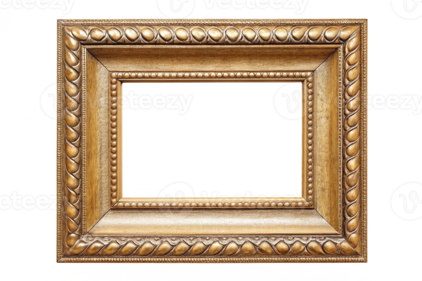 Stylish Rectangular Frame Made of Solid Wood Featuring a Unique Design Perfect for Enhancing Your Interior Space and Showcasing Treasured Photos or Artwork png