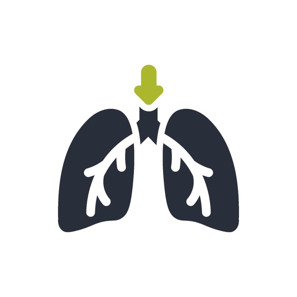 This stunning icon symbolizes lung health, ideal for a tranquil spa. It highlights wellness themes, emphasizing the importance of breathing and mindfulness for overall wellbeing and health vector